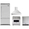 Viking 4-Piece Package VCBB5364RSS 36 Inch Built-In Bottom Mount Refrigerator and VDR5366BSS 36 Inch Freestanding Dual Fuel Range and VCWH53648SS 36 Inch Wall Mount Range Hood and VDWU524SS 24 Inch Fully Integrated Dishwasher