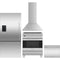Fisher & Paykel 4-Piece Package RF170WDLUX5N 32 Inch Freestanding Bottom Mount Refrigerator and OR30SDI6X1 30 Inch Freestanding Induction Range and DD24SDFTX9N 24 Inch Semi-Integrated Single DishDrawer and HC30PCX1 30 Inch Wall Mounted Pyramid Range Hood