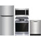 Frigidaire 4-Piece Package FFHT1835VS 30 Inch Top Freezer Refrigerator and GCFE3060BF 30 Inch Freestanding Electric Range and GDPP4515AF 24 Inch Fully Integrated Built-In Dishwasher and GMOS1962AF 30 Inch Over-The-Range Microwave