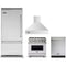 Viking 4-Piece Package VCBB5364LSS 36 Inch Built-In Bottom Mount Refrigerator and VDR5366BSS 36 Inch Freestanding Dual Fuel Range and VCWH53648SS 36 Inch Wall Mount Range Hood and VDWU524SS 24 Inch Fully Integrated Dishwasher