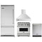 Viking 4-Piece Package VCBB5364LSS 36 Inch Built-In Bottom Mount Refrigerator and VGR5366BSSLP 36 Inch Freestanding Professional Gas Range and VDWU524SS 24 Inch Fully Integrated Dishwasher and VCWH53648SS 36 Inch Wall Mount Range Hood