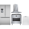 Bosch 4-Piece Package B36FD52SNS 36 Inch French Door Refrigerator and HGS8655UC 36 Inch Gas Range and SHV78CM3N 24 Inch Panel Ready Smart Dishwasher and HCP36E52UC 36 Inch Wall Mount Chimney Hood