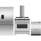 Fisher & Paykel 4-Piece Package RF170WDLUX5N 32 Inch Freestanding Bottom Mount Refrigerator and OR36SCG4X1 36 Inch Freestanding Gas Range and HC36DCXB4 36 Inch Wall Mount Chimney Smart Range Hood and DD24DCTX9N 24 Inch Full Console Double DishDrawer