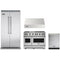 Viking 4-Piece Package VCSB5424SS 42 Inch Counter Depth Built-In Side by Side Refrigerator and VGR5486GSS 48 Inch Freestanding Professional Gas Range and VDWU524SS 24 Inch Fully Integrated Dishwasher and VWH548481SS 48 Inch Wall Mount Range Hood