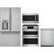 Cafe 4-Piece Package CFE28TP2MS1 36 Inch French Door Smart Refrigerator and CHS950P2MS1 30 Inch Slide-In Induction Smart Range and CDT828P2VS1 24 Inch Fully Integrated Dishwasher and CVM521P2MS1 2.1 cu. ft. Over-the-Range Microwave Oven