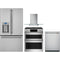 Cafe 4-Piece Package CFE28TP2MS1 36 Inch French Door Smart Refrigerator and CHS950P2MS1 30 Inch Slide-In Induction Smart Range and CDT828P2VS1 24 Inch Fully Integrated Dishwasher and CVW73012MSS 30 Inch Wall-Mount Glass Canopy Chimney Hood