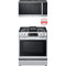 LG 2-Piece Package LSGL6335F 30 Inch Smart Instaview™ Slide-in Gas Range wi and MVEM1825X 1.8 Cu. Ft. Over-the-Range Smart Microwave Oven