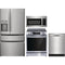 Frigidaire 4-Piece Package GRMC2273CF 36 Inch Counter-Depth French Door Refrigerator and GCFE3060BF 30 Inch Freestanding Electric Range and GDPP4515AF 24 Inch Fully Integrated Built-In Dishwasher and FMOS1846BS 30 Inch Over-The-Range Microwave