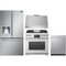 SKS 4-Piece Package SKSFD3623SD 36 Inch Counter-Depth French Door Refrigerator and SKSGR360GS 36 Inch Freestanding Gas Pro Smart Range and SKSPH3602S 36 Inch Pro-Style Wall Hood and SKSDW2411S 24 Inch Fully Integrated Smart Dishwasher