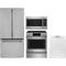 Cafe 4-Piece Package CWE19SP2NS1 33 Inch Counter Depth French Door Refrigerator and CES700P2MS1 30 Inch Slide-In Electric Range and CVM521P2MS1 2.1 cu. ft. Over-the-Range Microwave and SHV78CM3N 24 Inch Panel Ready Smart Dishwasher