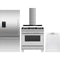 Fisher & Paykel 4-Piece Package RF170WDLUX5N 32 Inch Bottom Mount Refrigerator and OR36SCG4X1 36 Inch Gas Range and HC36DCXB4 36 Inch Wall Mount Chimney Hood and SHV78CM3N 24 Inch Panel Ready Smart Dishwasher