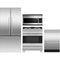 Fisher & Paykel 4-Piece Package RF170ADX4N 32 Inch Counter Depth French Door Refrigerator and OR30SDG4X1 30 Inch Gas Range and DD24DDFTX9N 24 Inch Double DishDrawer and CMOH30SS3T 30 Inch Over-the-Range Microwave