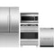 Fisher & Paykel 4-Piece Package RF170ADX4N 32 Inch Counter Depth French Door Refrigerator and OR30SDG4X1 30 Inch Gas Range and DD24DCHTX9N 24 Inch Double DishDrawer and CMOH30SS3T 30 Inch Over-the-Range Microwave
