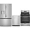 Whirlpool 3-Piece Package WRFF3536SZ 36 Inch Freestanding French Door Refrigerator and WFG320M0MS 30 Inch Freestanding Gas Range and WDT730HAMZ 24 Inch Fully Integrated Dishwasher