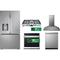 LG 5-Piece Package LRRXC2606S 36 Counter-Depth MAX™ French-Door Smart Refrigerator wi and LDPS6762S 24 Integrated Dishwasher and WSEP4727F 30 Wall Oven and CBGJ3623S 36 Cooktop and HCED3015S 30 Hood