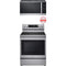 LG 2-Piece Package LREN6325XE 30 Inch Electric Smart Range and MVEM1825X 1.8 Cu. Ft. Over-the-Range Smart Microwave Oven