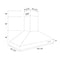 54 In. Professional Ducted Wall Mount Range Hood In Stainless Steel
