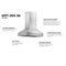 36 In. Ducted Island Mount Range Hood In Outdoor Approved Stainless Steel