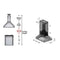 48 in. Ducted Island Mount Range Hood