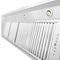 58 In. Ducted Wall Mount Range Hood Insert In Stainless Steel