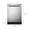 MIDEA MDF24P2BST Midea 52 dBA Front Control Dishwasher with Interior Light