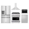 ZLINE KITCHEN AND BATH 5KPRWSGRRH30MWDWV ZLINE Kitchen Package with Water and Ice Dispenser Refrigerator, 30" Gas Range, 30" Range Hood, Microwave Drawer, and 24" Tall Tub Dishwasher (5KPRW-SGRRH30-MWDWV)