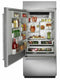 KITCHENAID KBBL306ESS 20.9 Cu. Ft. 36" Width Built-In Stainless Bottom Mount Refrigerator with Platinum Interior Design - Stainless Steel