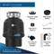 Power 15SS Garbage Disposal, 3/4 HP
