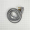6' Gray Electric Dryer Power Cord with 30-amp, 3-Wire, right-angle plug, and adjustable strain relief bracket