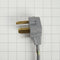 6' Gray Electric Dryer Power Cord with 30-amp, 3-Wire, right-angle plug, and adjustable strain relief bracket