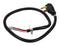4' 4-Wire Range Power Cord, rated 40 A, with 4-wire, 4-ring terminal connectors, and right-angle 4-prong plug