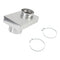 0"-5" Dryer Exhaust Periscope Kit for 2.5" clearance, with 1 male fitting, 1 extra-long draw band collar, and 2 clamps