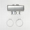 0"-5" Dryer Exhaust Periscope Kit for 2.5" clearance, with 1 male fitting, 1 extra-long draw band collar, and 2 clamps