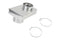 0"-5" Dryer Exhaust Periscope Kit for 2.5" clearance, with 1 male fitting, 1 extra-long draw band collar, and 2 clamps
