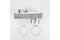 0"-5" Dryer Exhaust Periscope Kit for 2.5" clearance, with 1 male fitting, 1 extra-long draw band collar, and 2 clamps