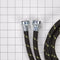 5' Braided washer fill hoses with 2 female connections - 2 pack