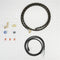 Dishwasher Water Line Installation Kit with 6' braided hose, 3/8" compression fitting, washers, and 5' 3-prong cord