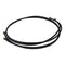 10' Black washing machine rubber fill hoses rated 1050 PSI with 2 female connections and built-in connectors - 2 Pack