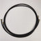 10' Black washing machine rubber fill hoses rated 1050 PSI with 2 female connections and built-in connectors - 2 Pack