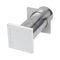 Dryer Louvered Vent of 4" opening with 10.5" tail pipe and back draft flapper