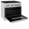 ZLINE 36 in. Professional Dual Fuel Range with Blue Gloss Door RABG36