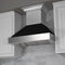 36 In. Ducted Satin Stainless Steel Wall Mount Range Hood With Black Matte Shell