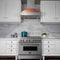 36 In. Ducted Satin Stainless Steel Wall Mount Range Hood With Copper Shell