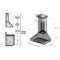 36 In. Ducted Satin Stainless Steel Wall Mount Range Hood With Copper Shell