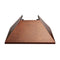 30 In. Ducted Satin Stainless Steel Wall Mount Range Hood With Hand-hammered Copper Shell