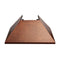 36 In. Ducted Satin Stainless Steel Wall Mount Range Hood With Hand-hammered Copper Shell