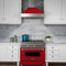 30 In. Ducted Satin Stainless Steel Wall Mount Range Hood With Red Matte Shell