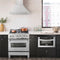 30 In. Satin Stainless Steel Wall Mount Range Hood With Stainless Steel Handle