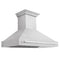 48 In. Satin Stainless Steel Wall Mount Range Hood With Stainless Steel Handle