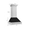 30 In. Satin Stainless Steel Wall Mount Range Hood With Black Matte Shell And Stainless Steel Handle